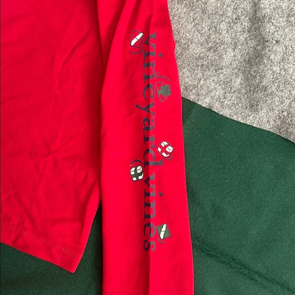 NWT. Red Long Sleeve Christmas Shirt by Vineyard Vines - Picture 3 of 5